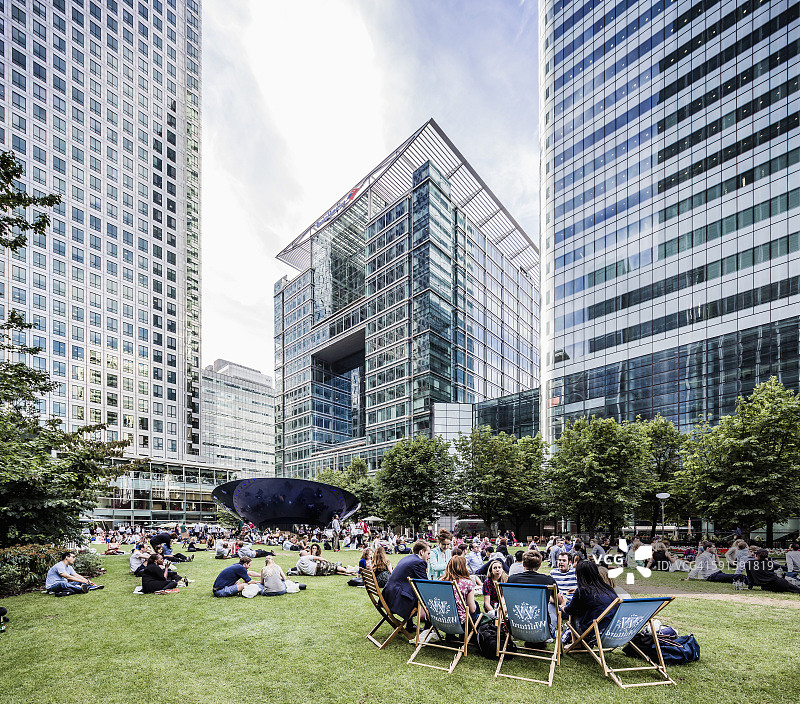 加拿大广场金丝雀码头图片素材