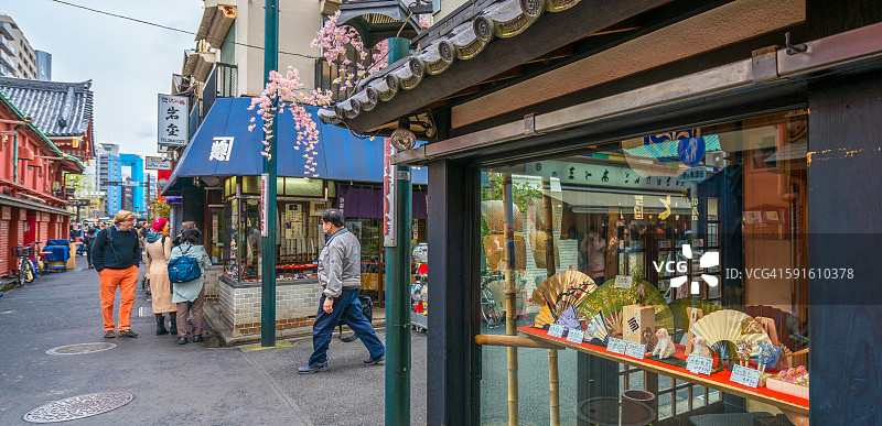 浅草观音寺仲见世商业街图片素材