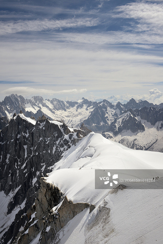 法国阿尔卑斯山脉的山峰图片素材