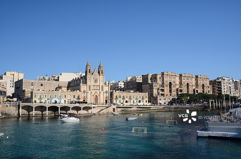 马耳他的新哥特式加尔默罗会教堂图片素材