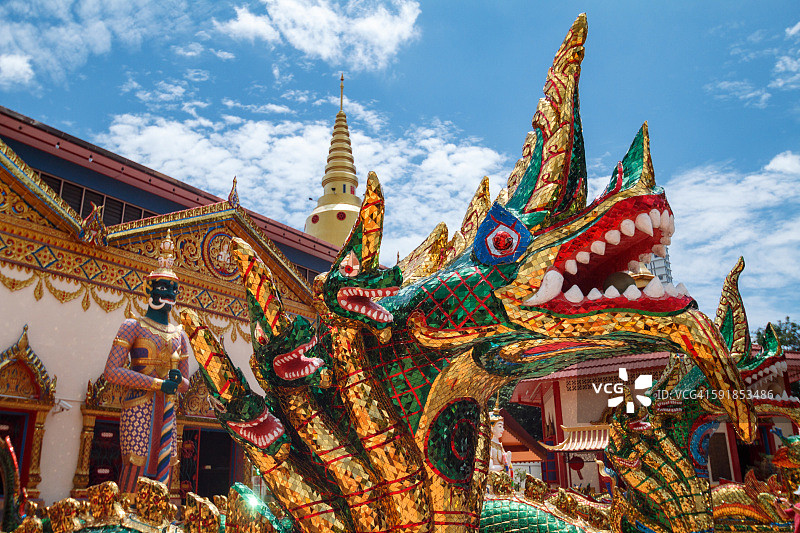 马来西亚槟城卧佛寺图片素材