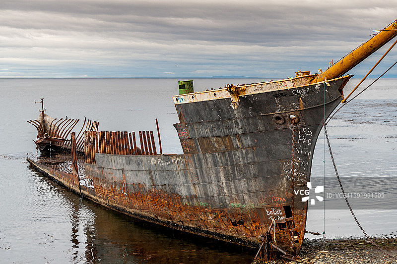 麦哲伦海峡的沉船图片素材