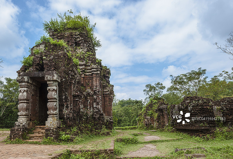 越南广南美山圣地湛塔图片素材