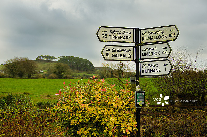 爱尔兰利默里克道路标志图片素材