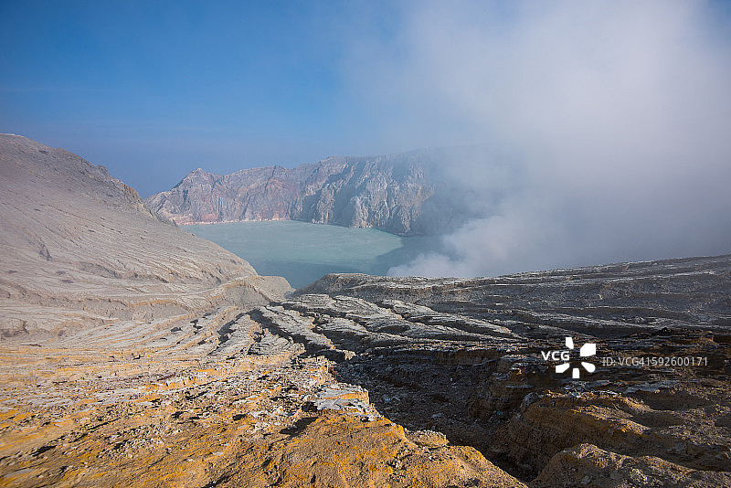 印度尼西亚卡瓦伊真火山图片素材
