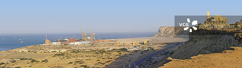 瓜达尔港和渔港图片素材