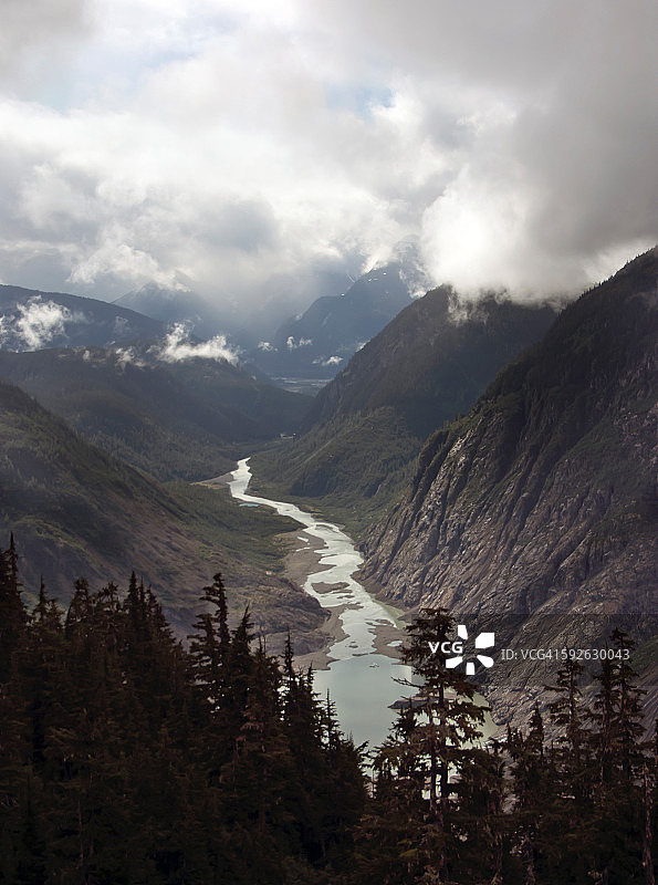 鲑鱼河源头图片素材
