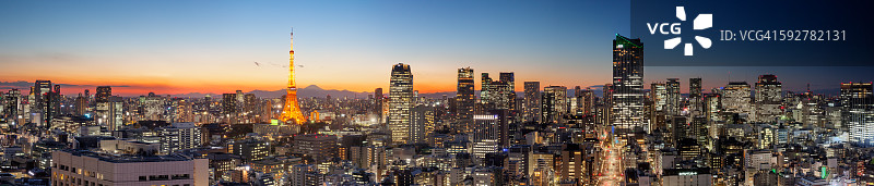 东京城市全景图片素材