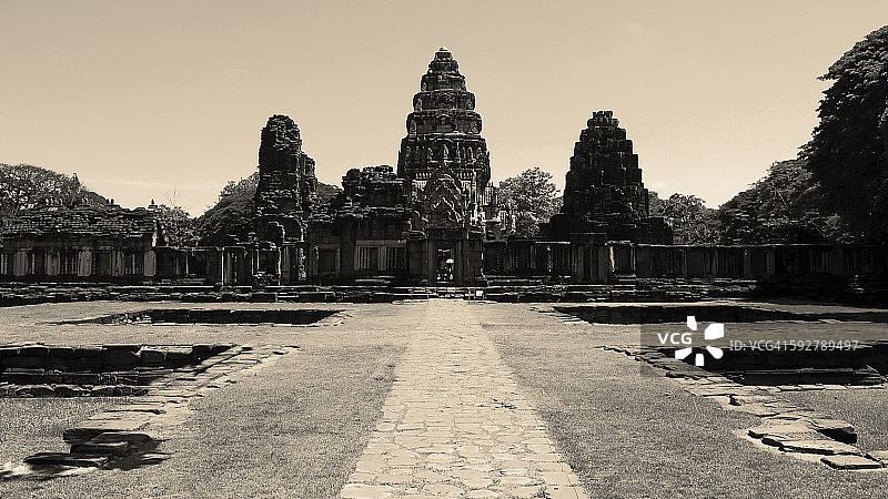 披迈石宫：历史悠久的吉蔑寺庙图片素材