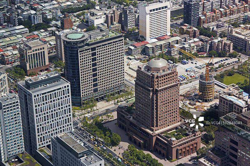 台北金融区的航拍景色图片素材