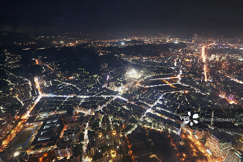 台北夜景航拍图片素材