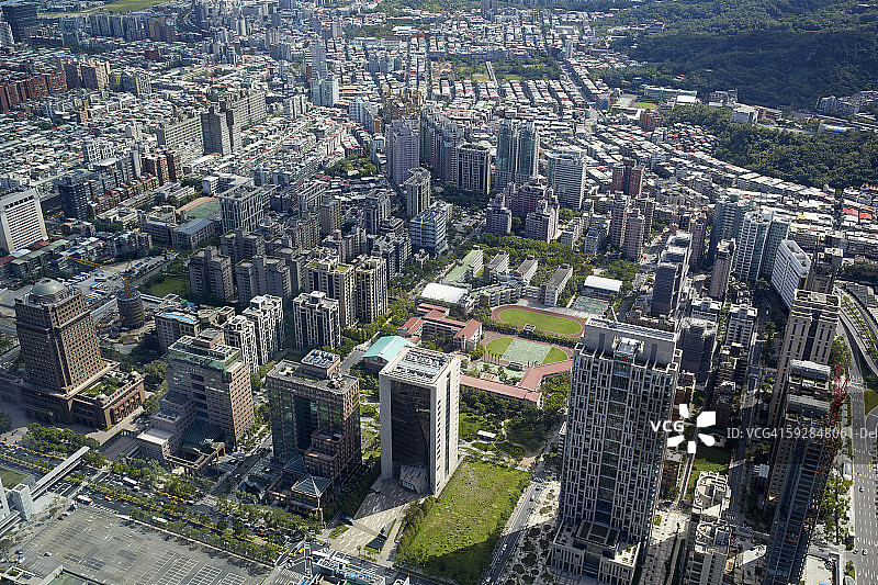 台北信义区高视角照片图片素材