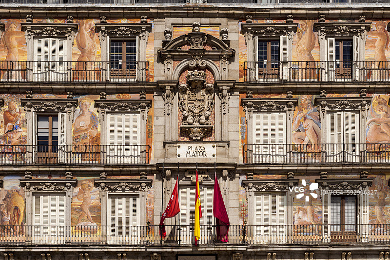 西班牙马德里马约尔广场图片素材