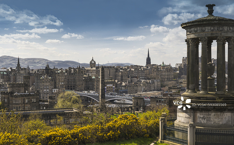 苏格兰爱丁堡的杜格ald·斯图尔特纪念碑图片素材