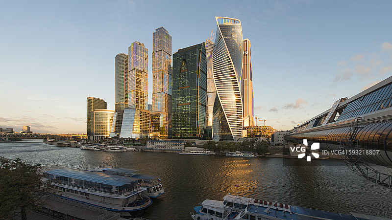 莫斯科的现代摩天大楼图片素材