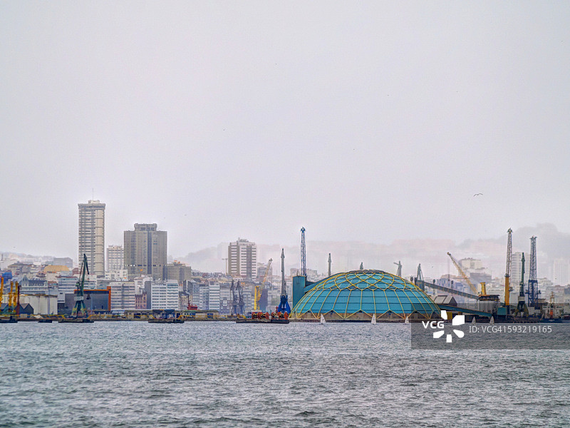 拉科鲁尼亚商业港口图片素材