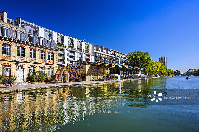 巴黎维莱特游船码头图片素材