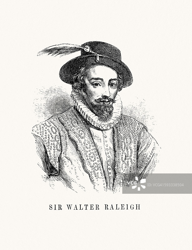 沃尔特·雷利：作家、诗人、士兵、政治家、朝臣、间谍、探险家图片素材