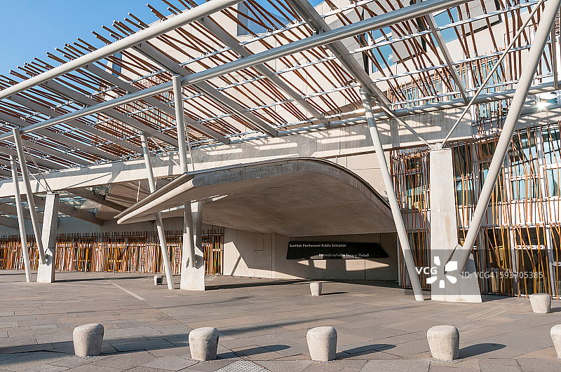 苏格兰议会大厦入口图片素材