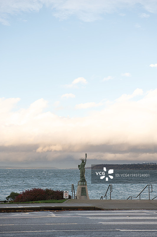 自由女神像的复制品图片素材