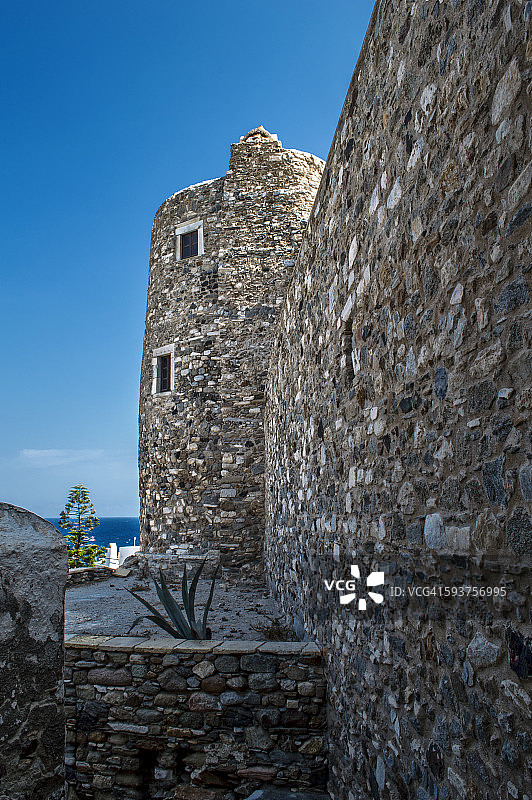 纳克索斯霍拉老城的威尼斯塔楼图片素材