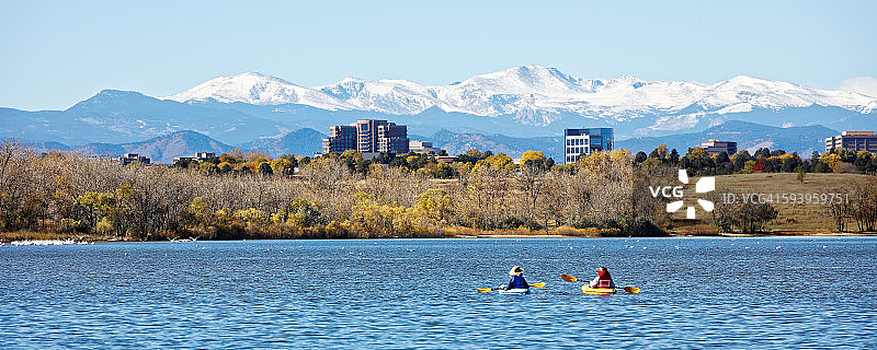 落基山皮划艇运动员图片素材