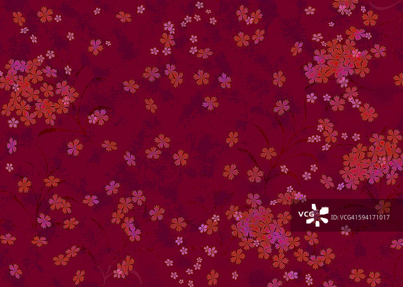 东方花卉图案背景图片素材