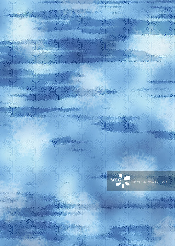 靛蓝色中式背景图片素材