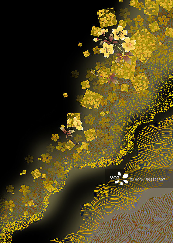 具有日本传统图案的东方背景图片素材