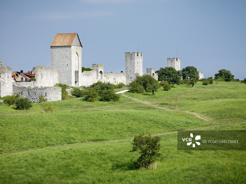古老的防御墙图片素材