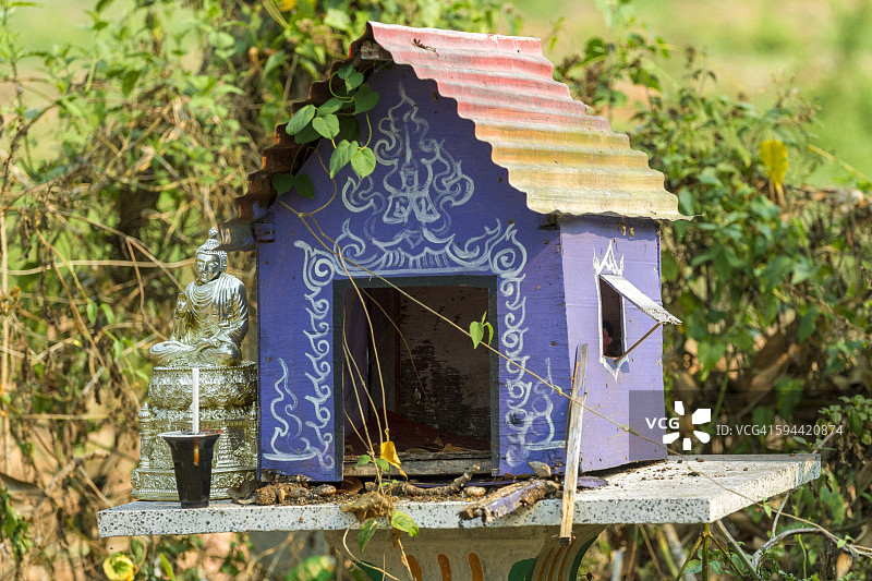 清莱府（泰国）的祭祀屋图片素材