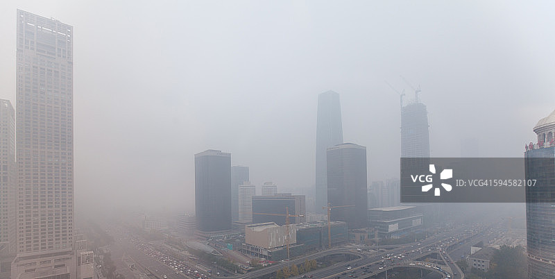 空气污染下的城市图片素材