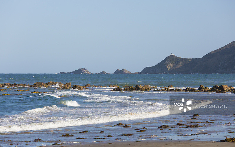 跨海湾眺望纳吉特角，卡特林斯图片素材