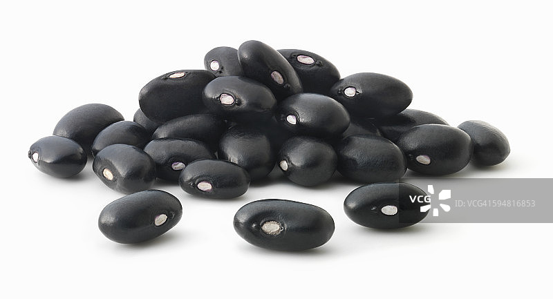 白底黑豆堆图片素材