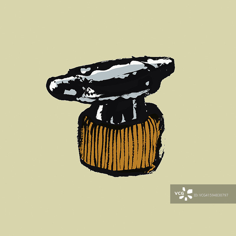 灰色背景上的铁砧插画图片素材