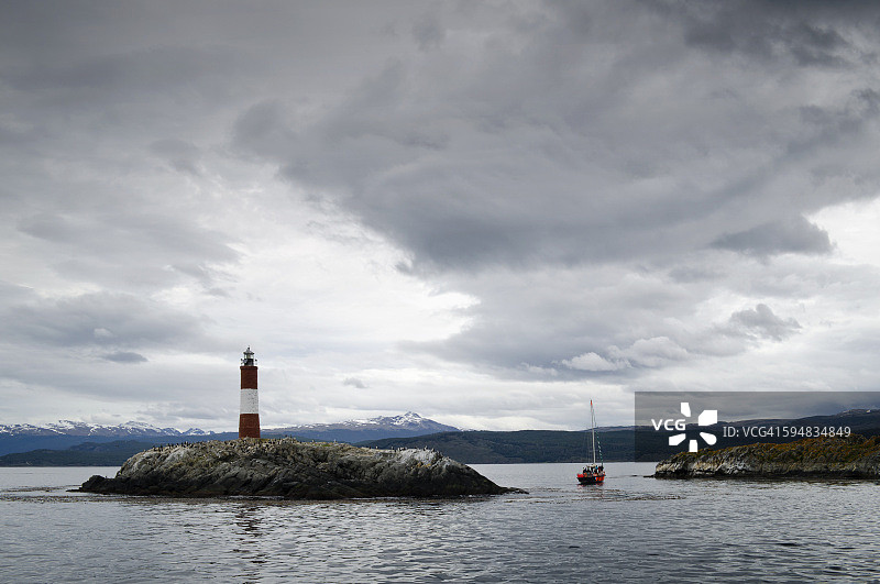 阿根廷火地岛比格尔海峡莱斯埃克莱尔灯塔图片素材