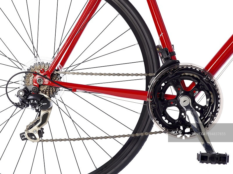自行车链条和后轮图片素材