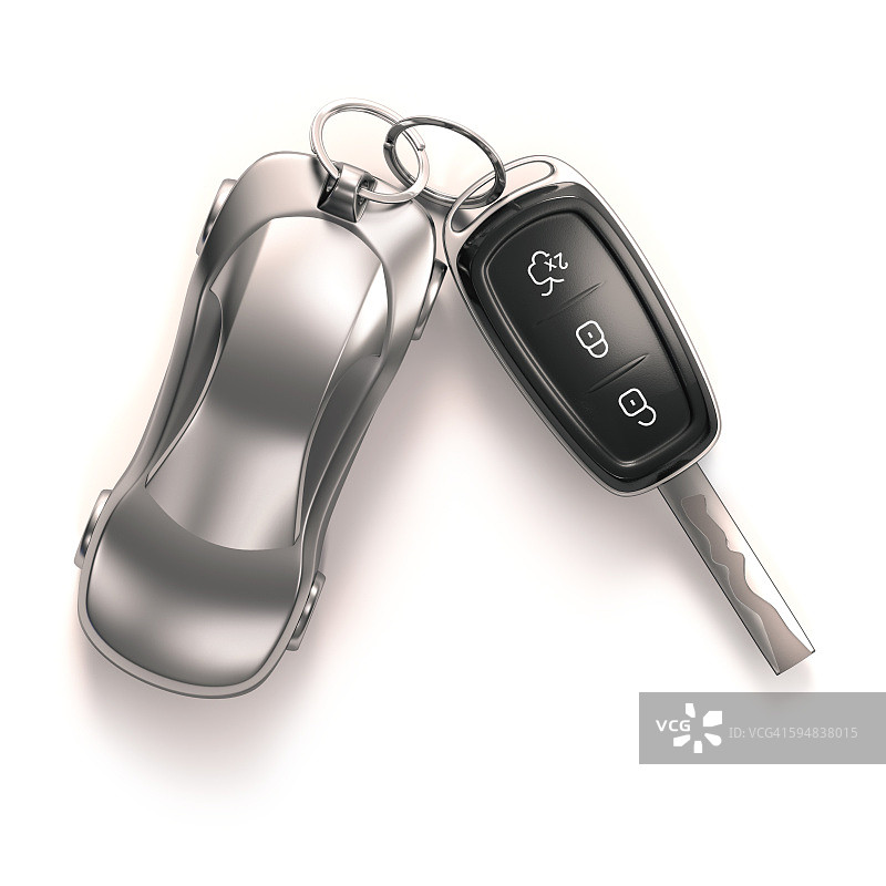 汽车钥匙和钥匙圈图片素材
