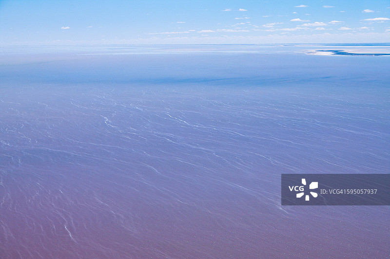 澳大利亚艾尔湖粉色湖水的航拍图片素材