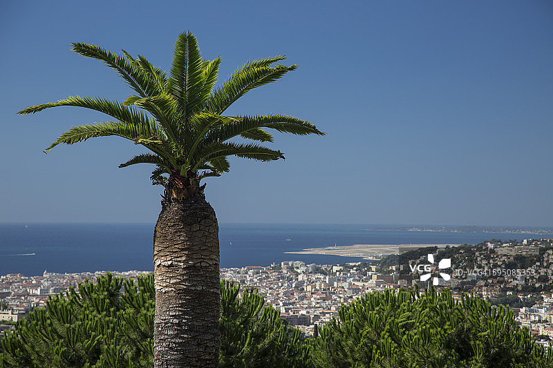 法国尼斯市全景图片素材