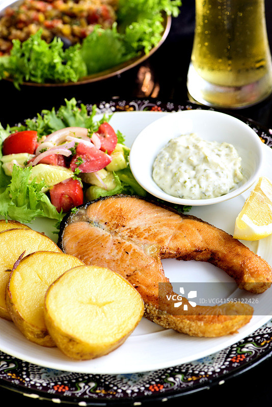 鲑鱼牛排图片素材