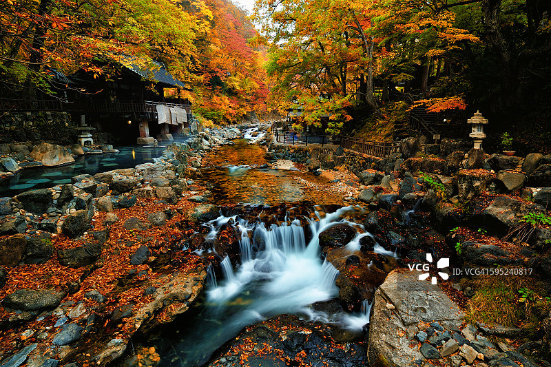 宝川温泉御洗阁户外温泉图片素材