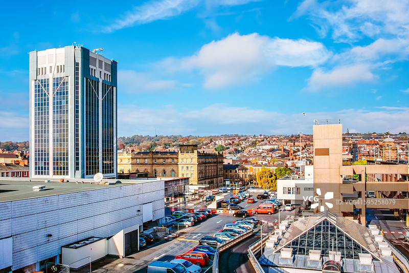 英格兰布莱克本的鸟瞰图图片素材