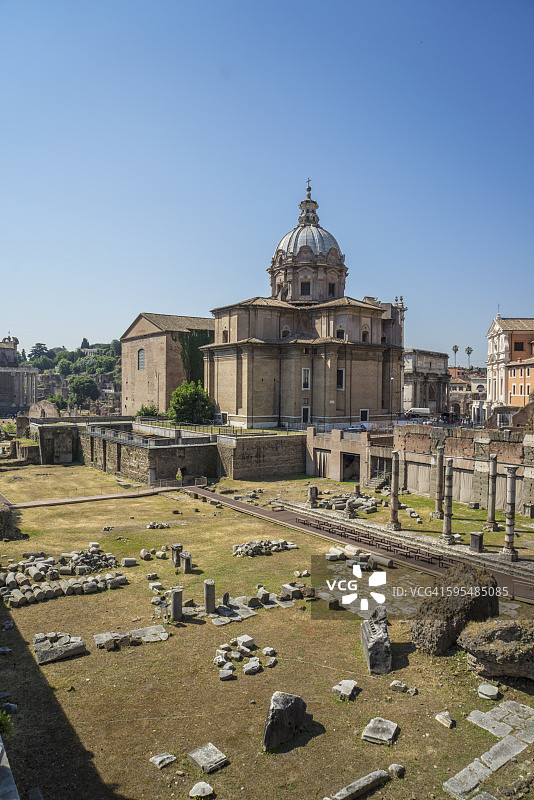 古罗马广场的圣路加和玛蒂娜教堂图片素材