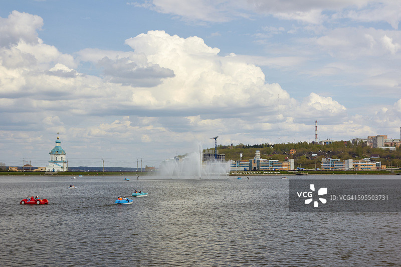 伏尔加河上的切博克萨雷海湾图片素材