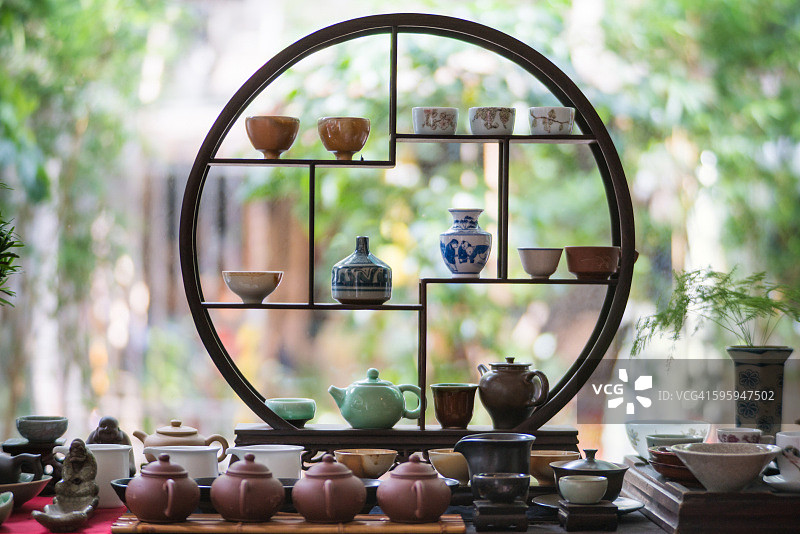 茶壶展示架图片素材