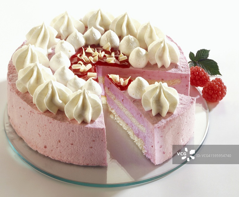 覆盆子蛋糕图片素材