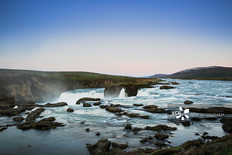 日落时分的大瀑布图片素材