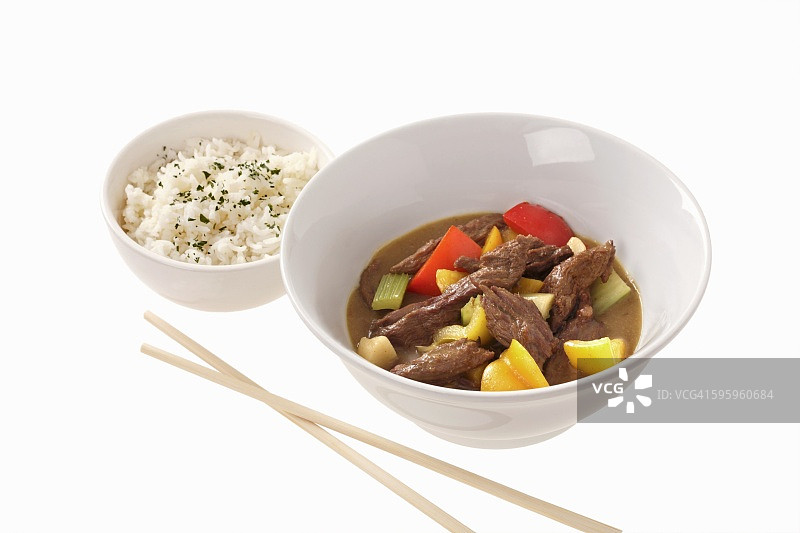 米饭牛肉咖喱（亚洲）图片素材
