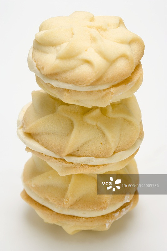 柠檬奶油夹心饼干图片素材